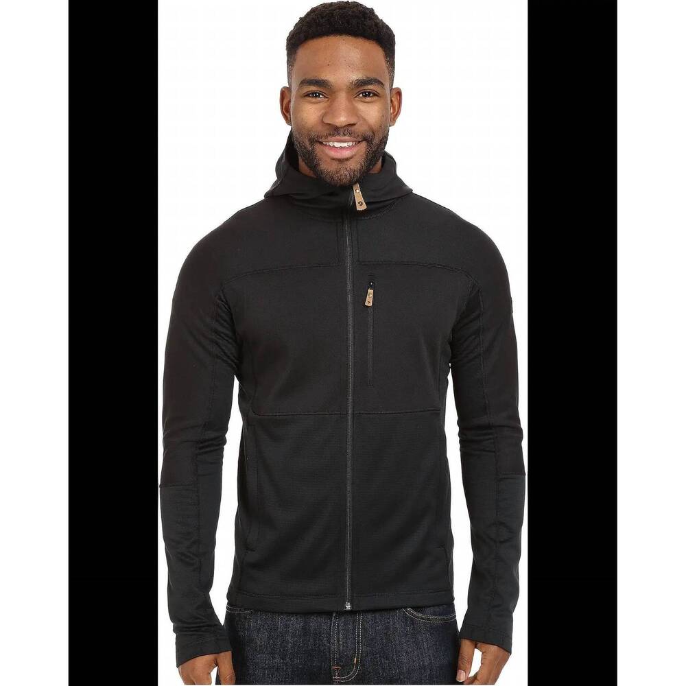 NEW FJALLRAVEN abisko trail fleece jacket in black